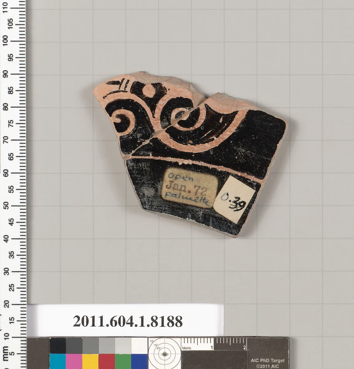 Terracotta fragment of a kylix (drinking cup) — Unknown