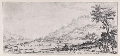 Le Chasse aux Oiseaux (The Bird Hunt), from Paysages Gravés pour Jean de Médicis appelées aussi Paysages Dessinés a Florence, Vues de Florence, Paysages d'Italie, et Paysages Définitifs (Landscapes Engraved for Giovanni de'Medici, Landscapes Designed in Florence, Views of Florence, Landscapes of Italy, and Definitive Landscapes)