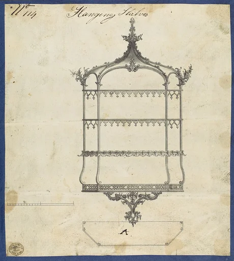 Hanging Shelves, from Chippendale Drawings, Vol. II