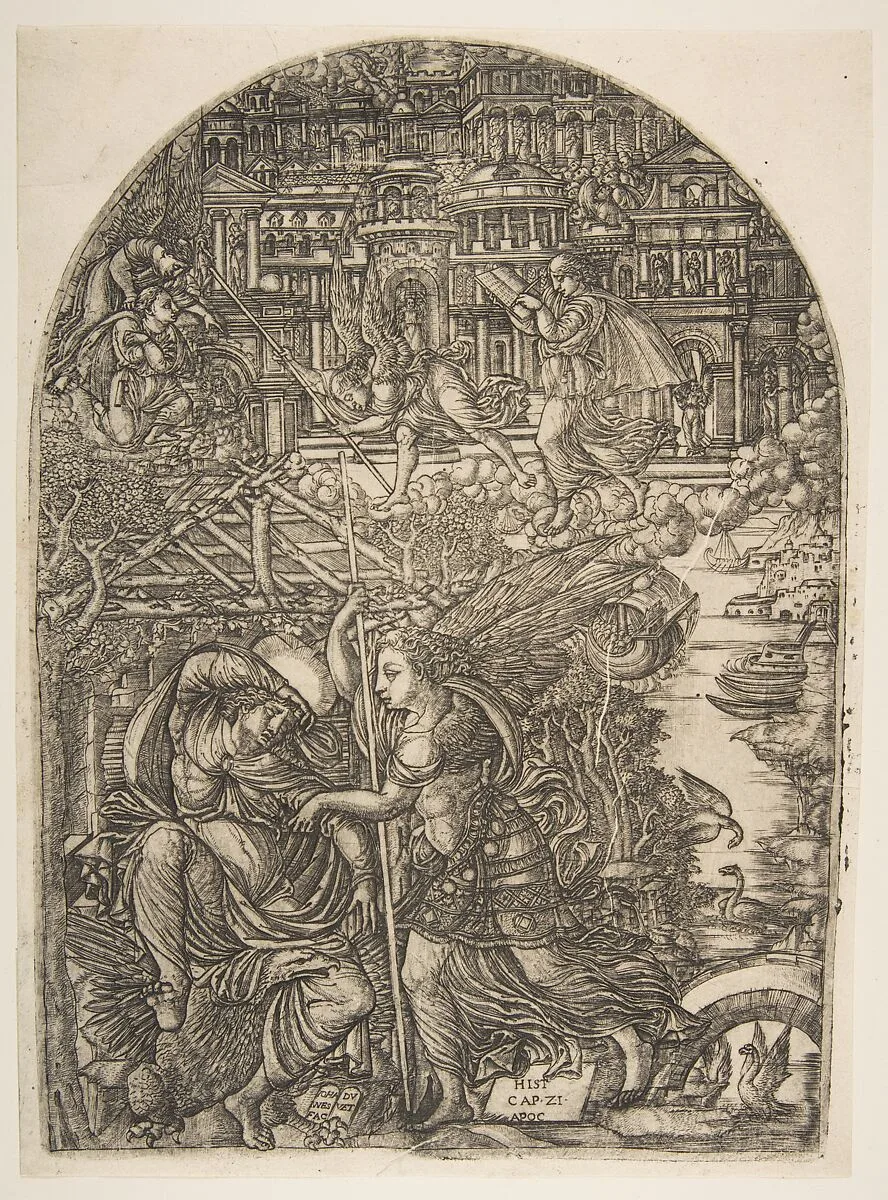 The Angel shows Saint John the New Jerusalem, from the Apocalypse — Jean Duvet