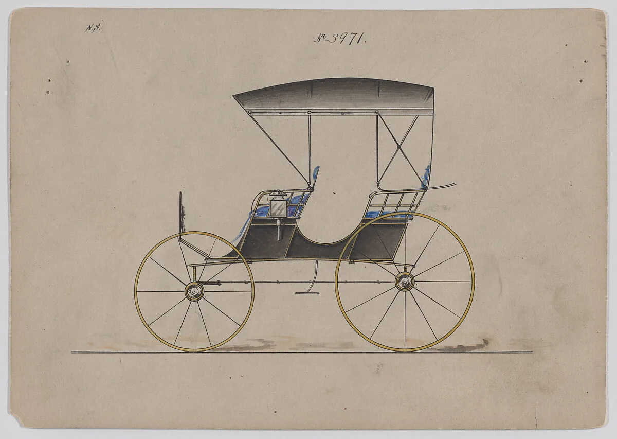 Design for 2 seat Park Phaeton, no. 3971 — Brewster & Co.|Herman Stahmer