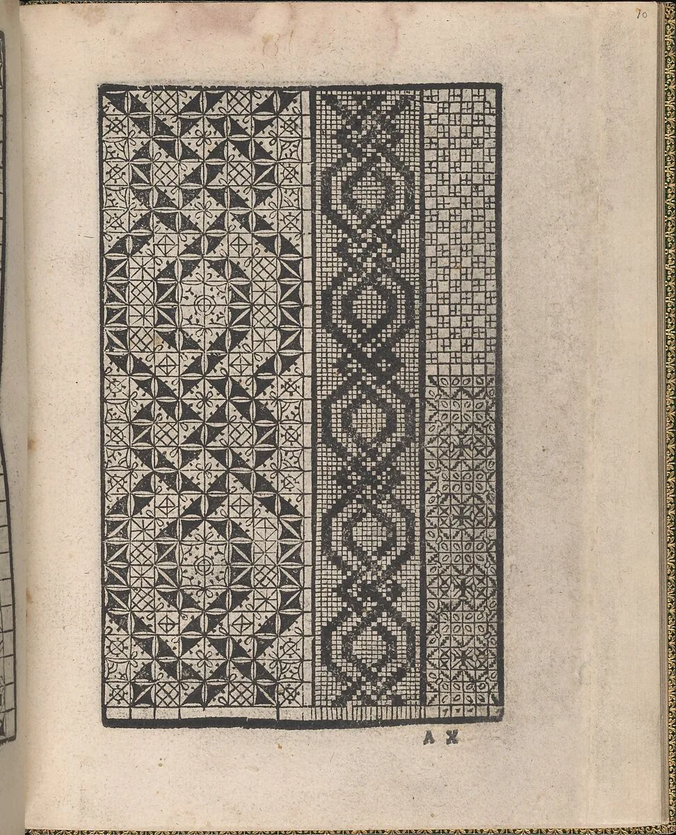 Ornamento delle belle & virtuose donne, page 6 (recto) — Matteo Pagano|Lloyd, Wallis & Lloyd