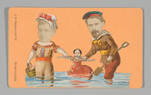[Photo Collage: Two People Holding Girl in Water]