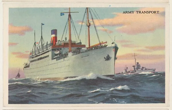 Army Transport, bakery card from the National Defense series (D59), issued by Bell Bakeries, Inc. — Bell Bakeries, Inc.