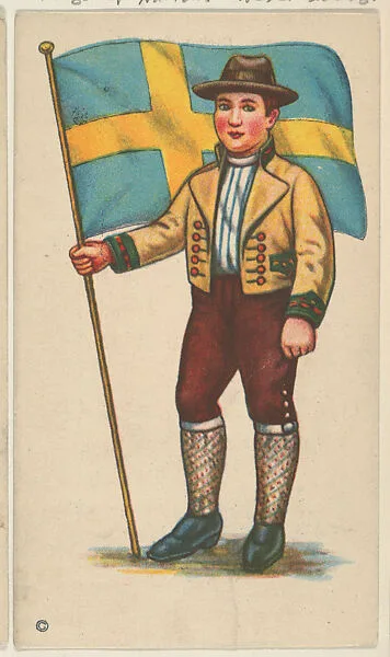 Sweden, bakery card from the Flags of Nations series (D58), issued by the Weber Baking Company — Manhattan Biscuit Company