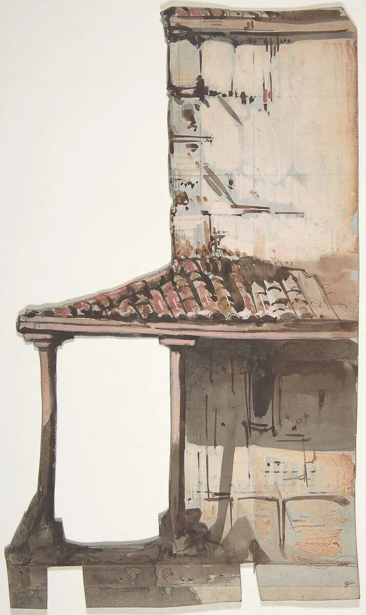 Design for a Stage Set at the Opéra, Paris — Eugène Cicéri