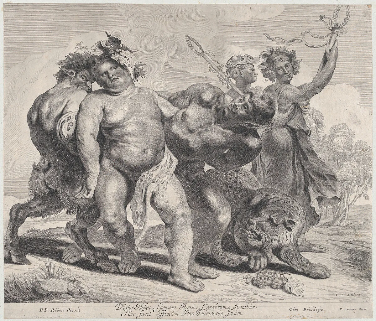 Drunkeness of Bacchus — Peter Paul Rubens|Jonas Suyderhoef|Pieter Soutman