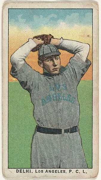 Delhi, Los Angeles, Pacific Coast League, from the "Obak Baseball Players" set (T212), issued by the American Tobacco Company to promote Obak Mouthpiece Cigarettes — American Tobacco Company
