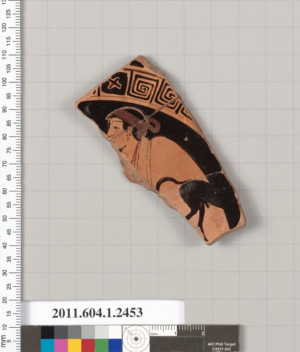 Terracotta fragment of a kylix (drinking cup) — Unknown