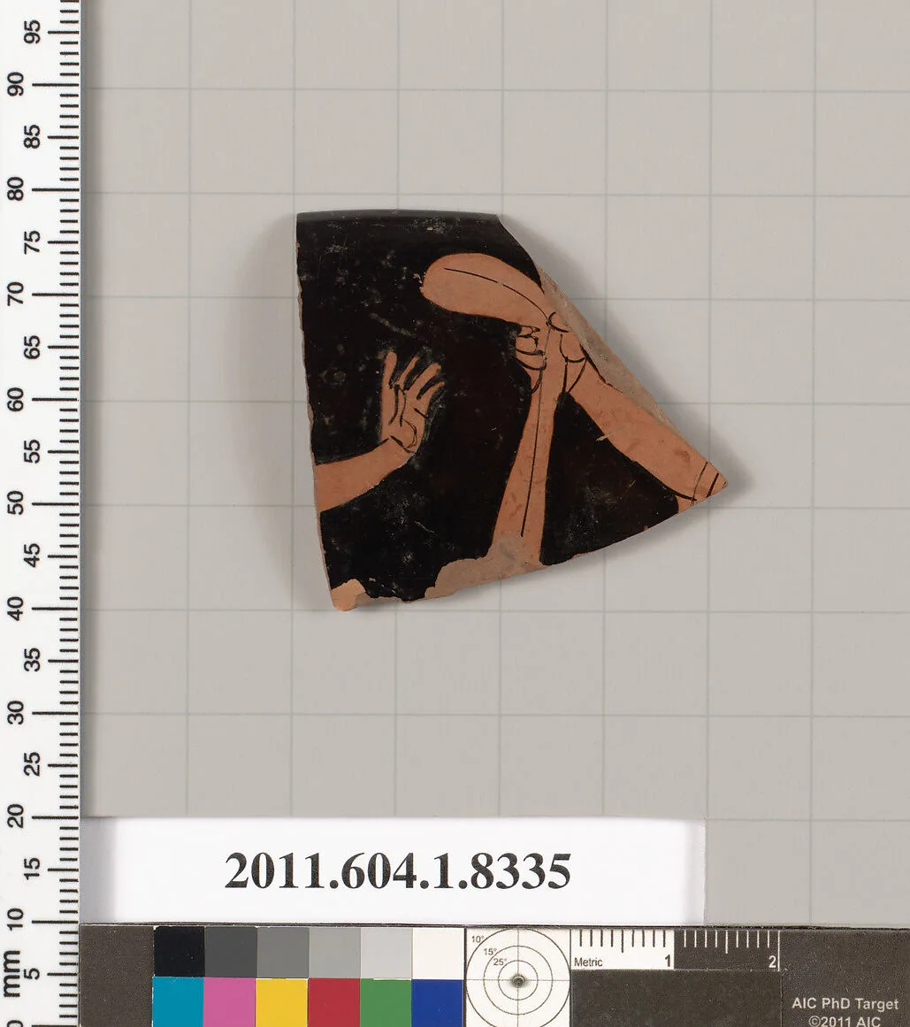 Terracotta rim fragment of a kylix (drinking cup) — Unknown