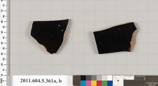 Terracotta fragments of kylikes (drinking cups)