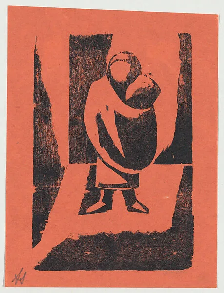 'The family', a woman holding a child, from the folio '13 Grabados' — David Alfaro Siqueiros