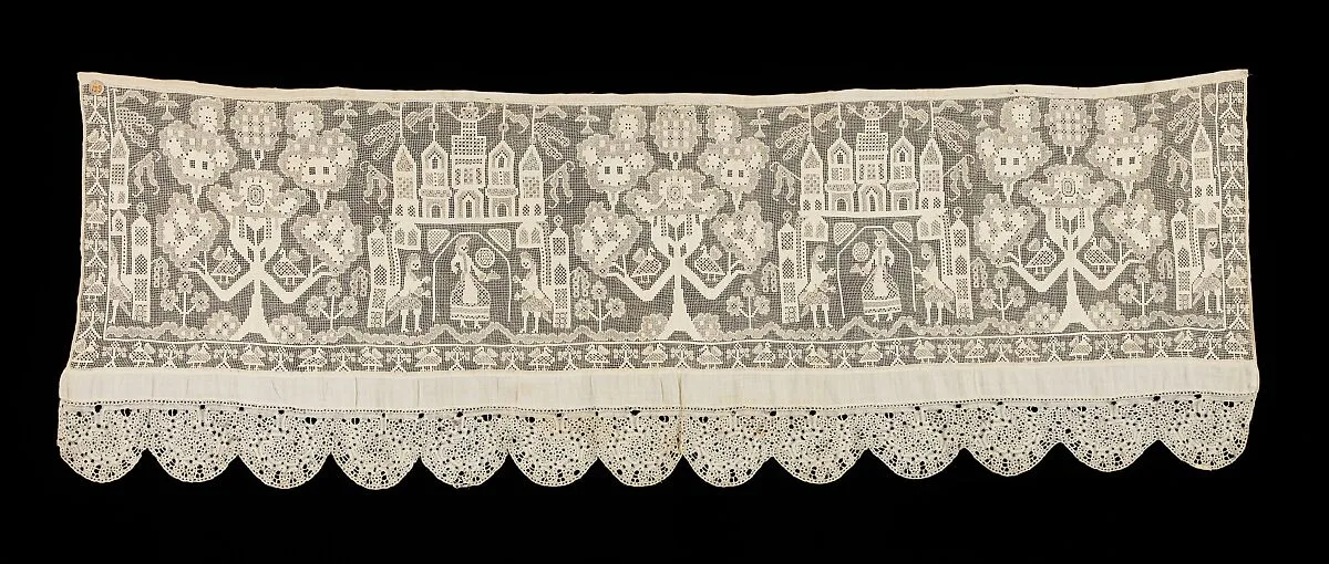 Bed curtain border — Unknown
