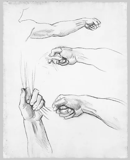 Hands, Study for "Apollo in His Chariot with the Hours"