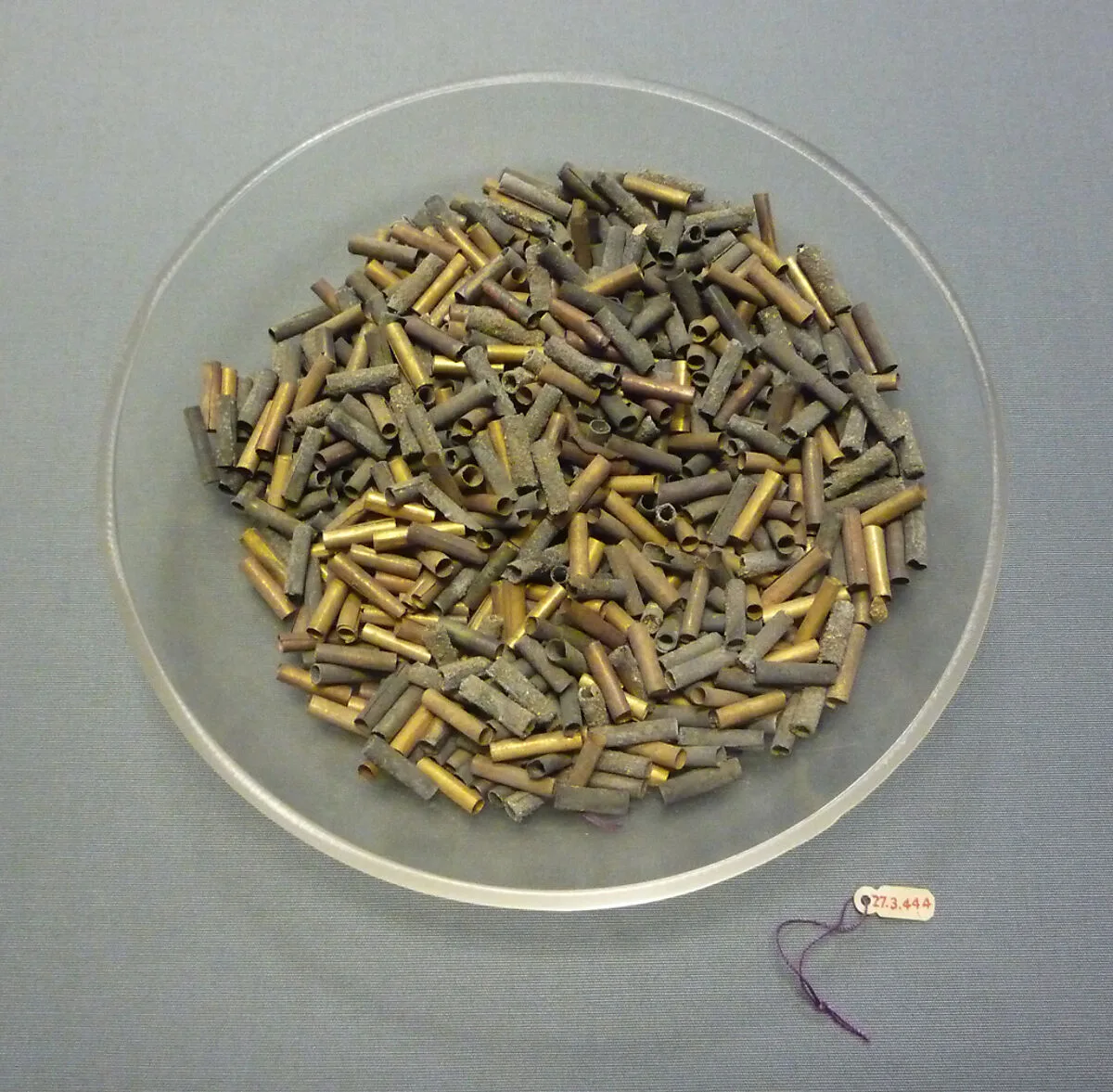 Cylinder Beads of Silver — Unknown