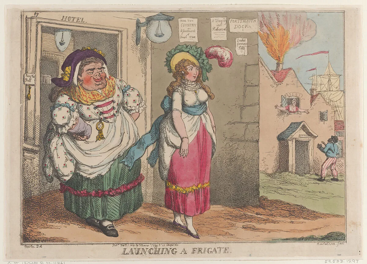 Launching a Frigate — Thomas Tegg|Richard Newton|Thomas Rowlandson
