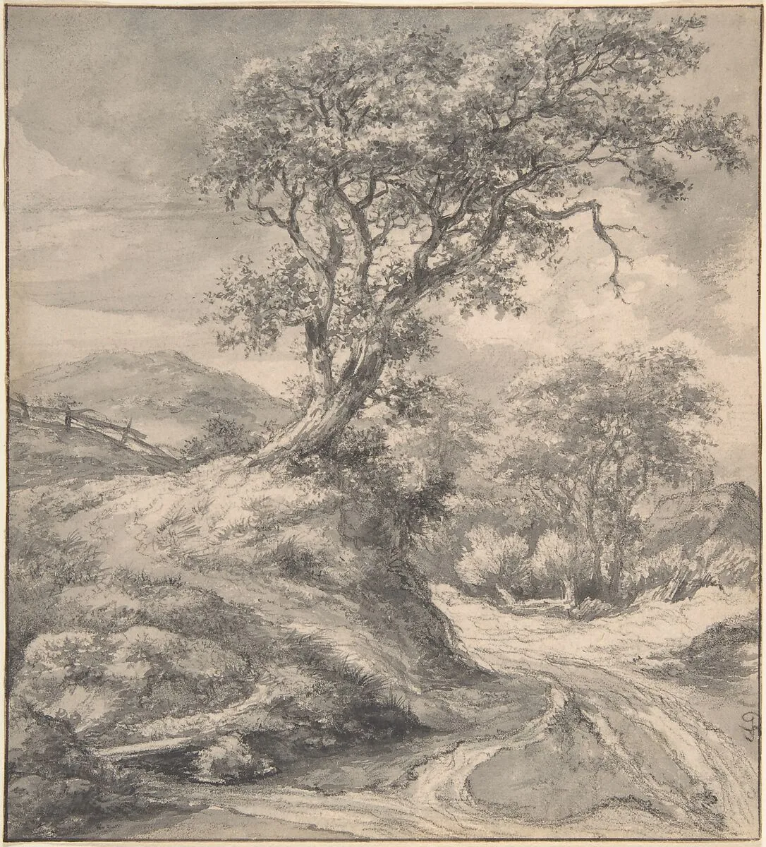 Dune Landscape with Oak Tree — Jacob van Ruisdael