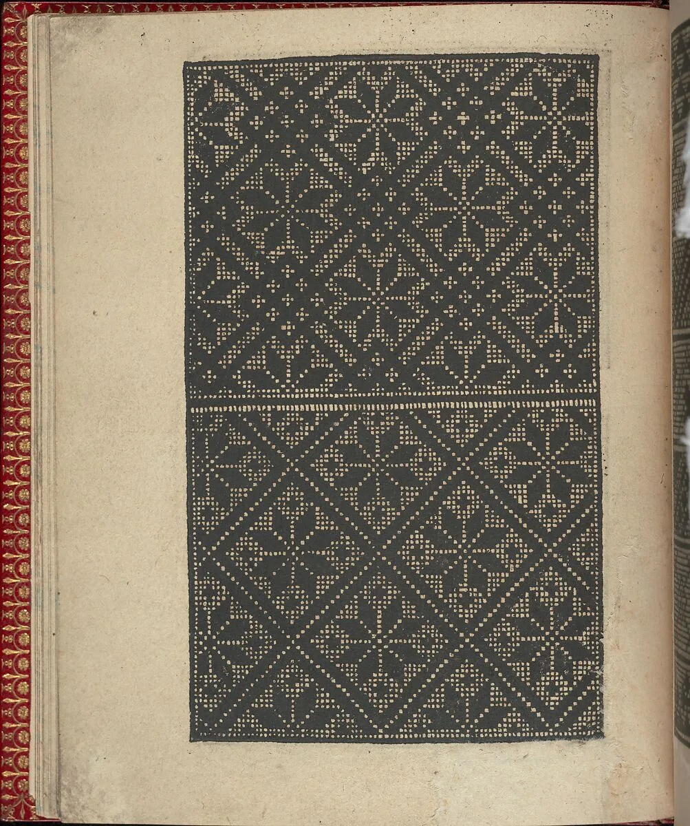 Ce est ung tractat de la noble art de leguille ascavoir ouvraiges de spaigne... page 6 (recto) — Willem Vosterman