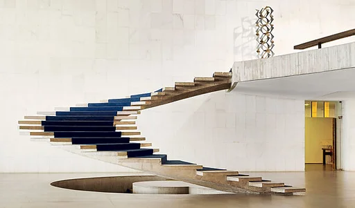 The Itamaraty Palace - Foreign Relations Ministry, spiral stairs, Brasilia