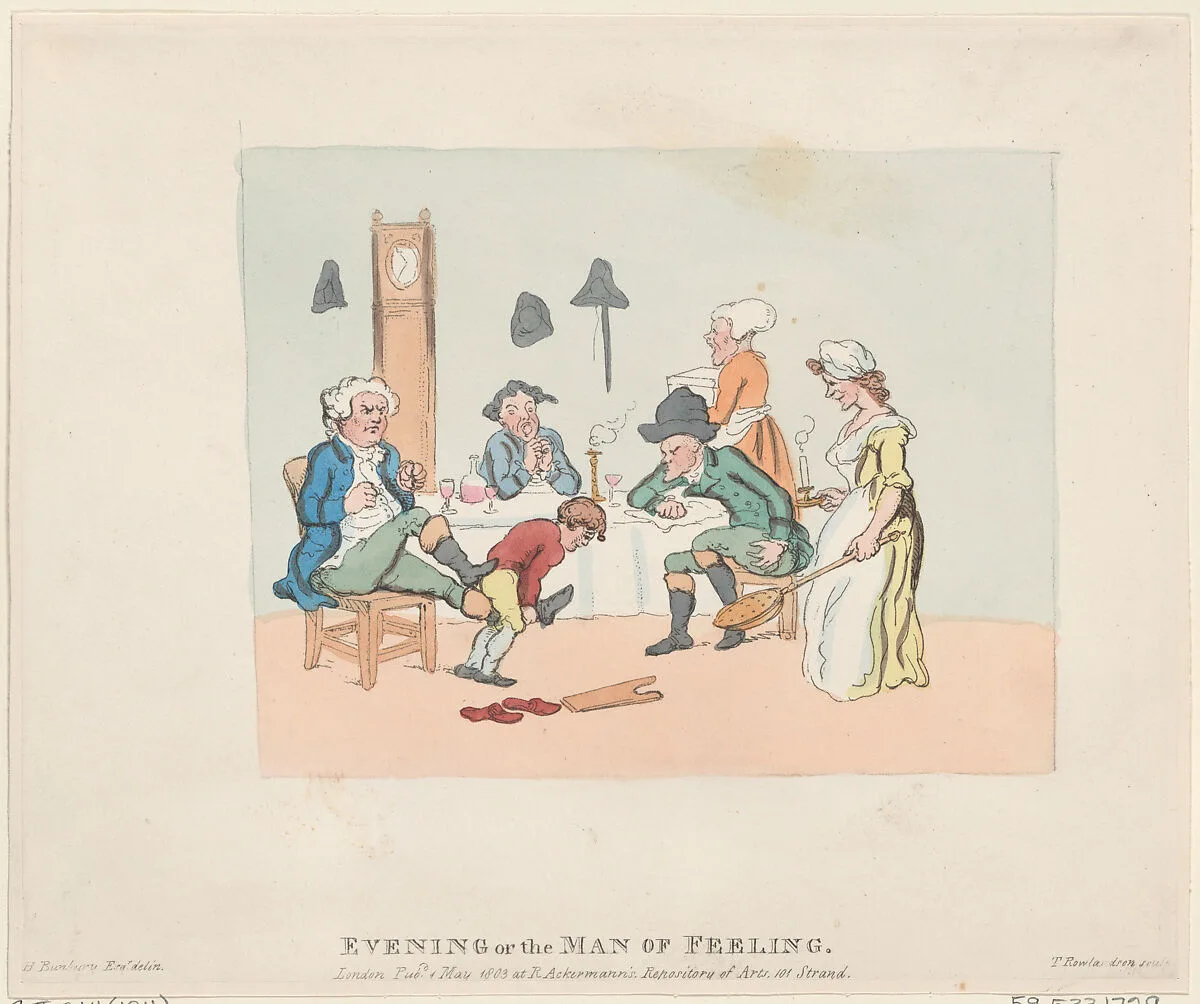 Evening, or, the Man of Feeling — Thomas Rowlandson|Rudolph Ackermann, London|Henry William Bunbury