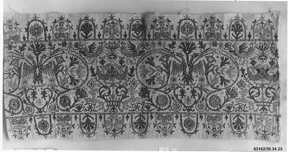Portion of a dress border — Unknown