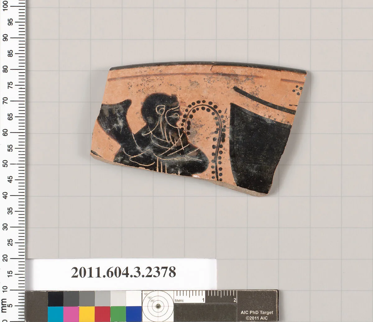 Terracotta rim fragment of a kylix: eye-cup (drinking cup) — Unknown