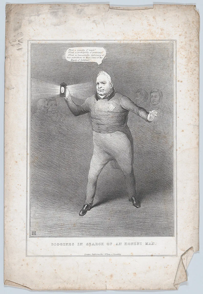 Diogenes in Search of an Honest Man — Mssrs. Fores|John Doyle|William IV, King of the United Kingdom of Great Britain and Ireland|S. W. Fores