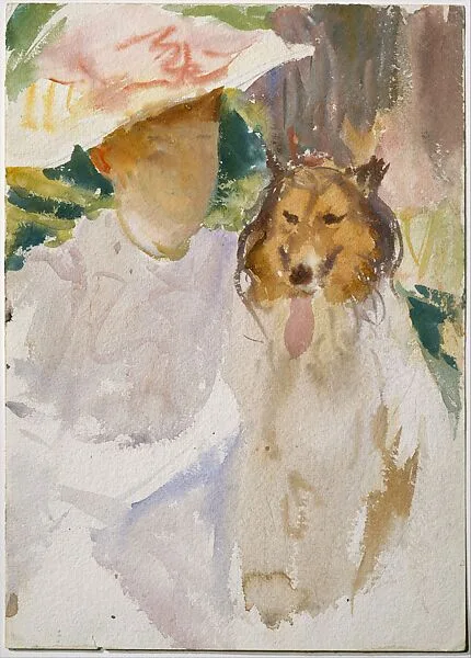 Woman with Collie — John Singer Sargent