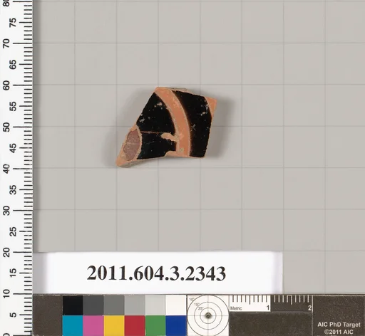 Terracotta fragment of a kylix: eye-cup (drinking cup)