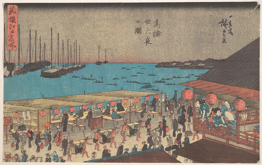 新撰江戸名所 高輪廿六夜之図|Takanawa Ni-ju-roku Ya
