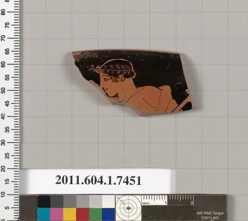 Terracotta rim fragment of a kylix (drinking cup)