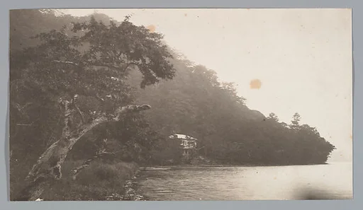 [House beside lake, Japan]