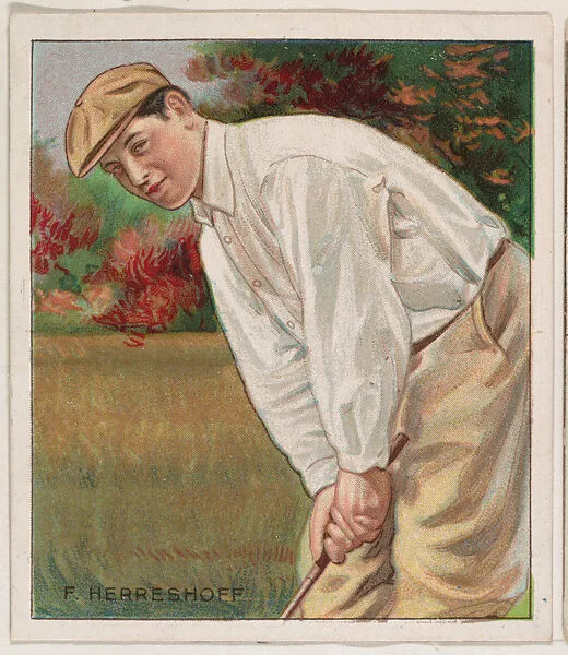 Fred Herreshoff, Golf, from Mecca & Hassan Champion Athlete and Prize Fighter collection, 1910 — Mecca Cigarettes