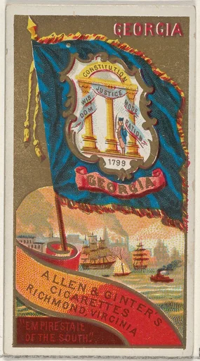 Georgia, from Flags of the States and Territories (N11) for Allen & Ginter Cigarettes Brands