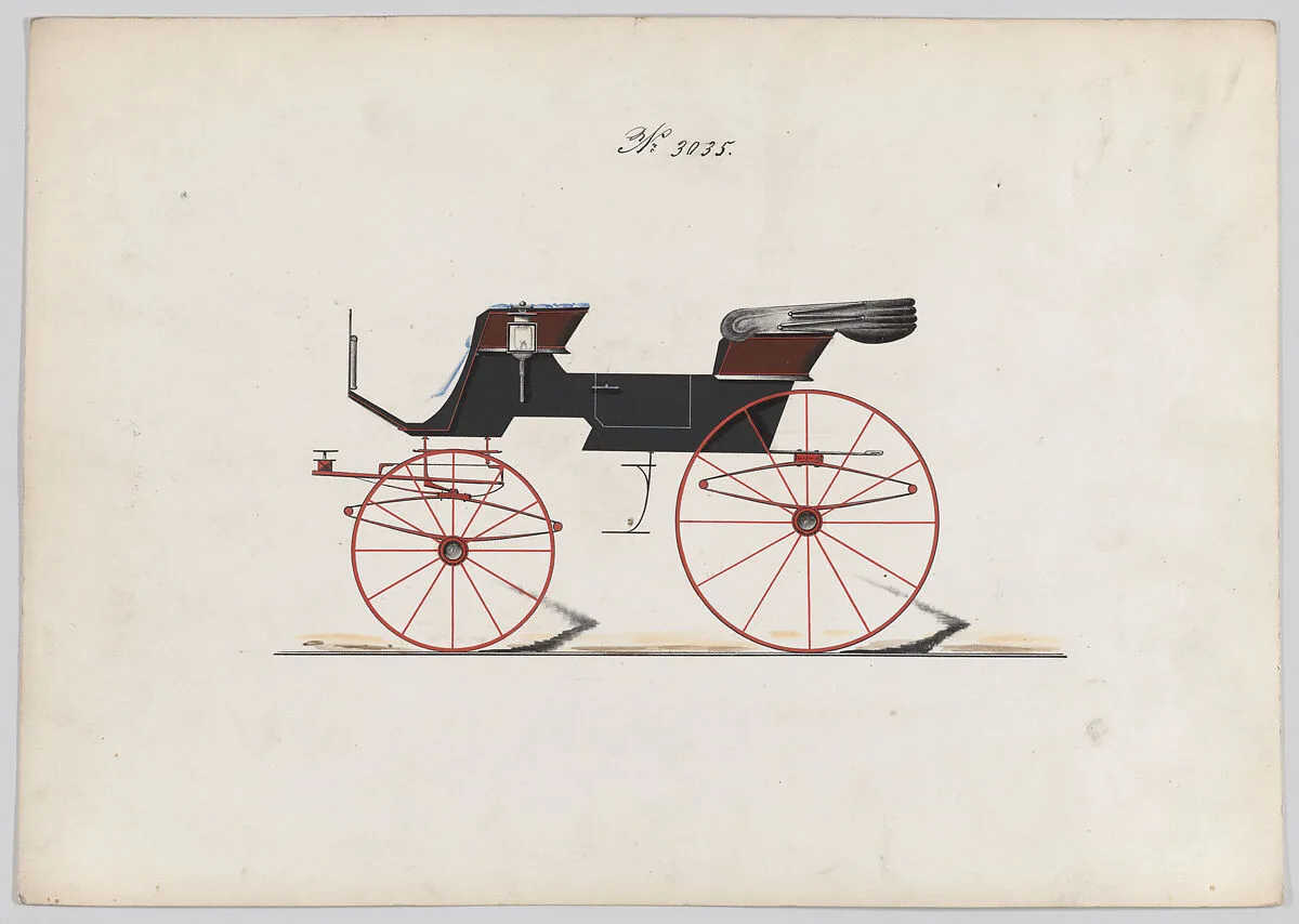 Design for 2 seat Phaeton, no. 3035 — Brewster & Co.