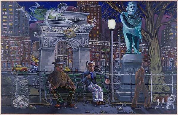 Chance Encounter at 3 A.M. — Red Grooms
