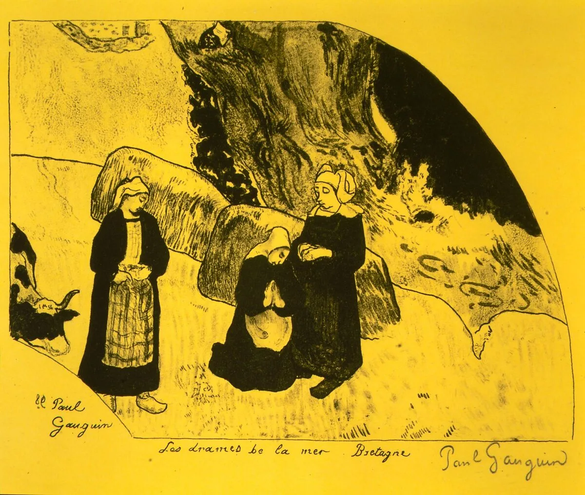 The Drama of the Sea, Brittany, from the Volpini Suite: Dessins lithographiques — Paul Gauguin