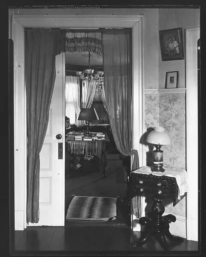 [Hallway with View Through Doorway to Study, Storrs House, Hartford, Connecicut]
