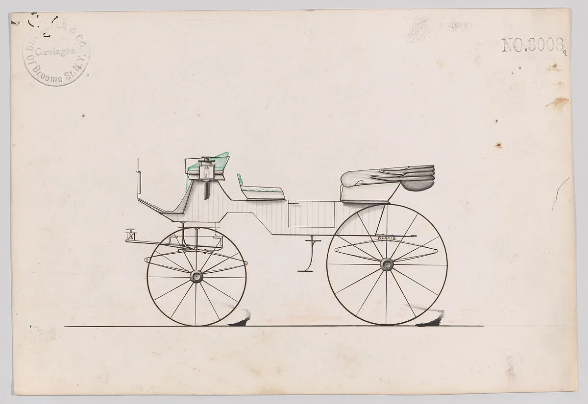 Design for 6 seat Phaeton, no. 3008a — Brewster & Co.