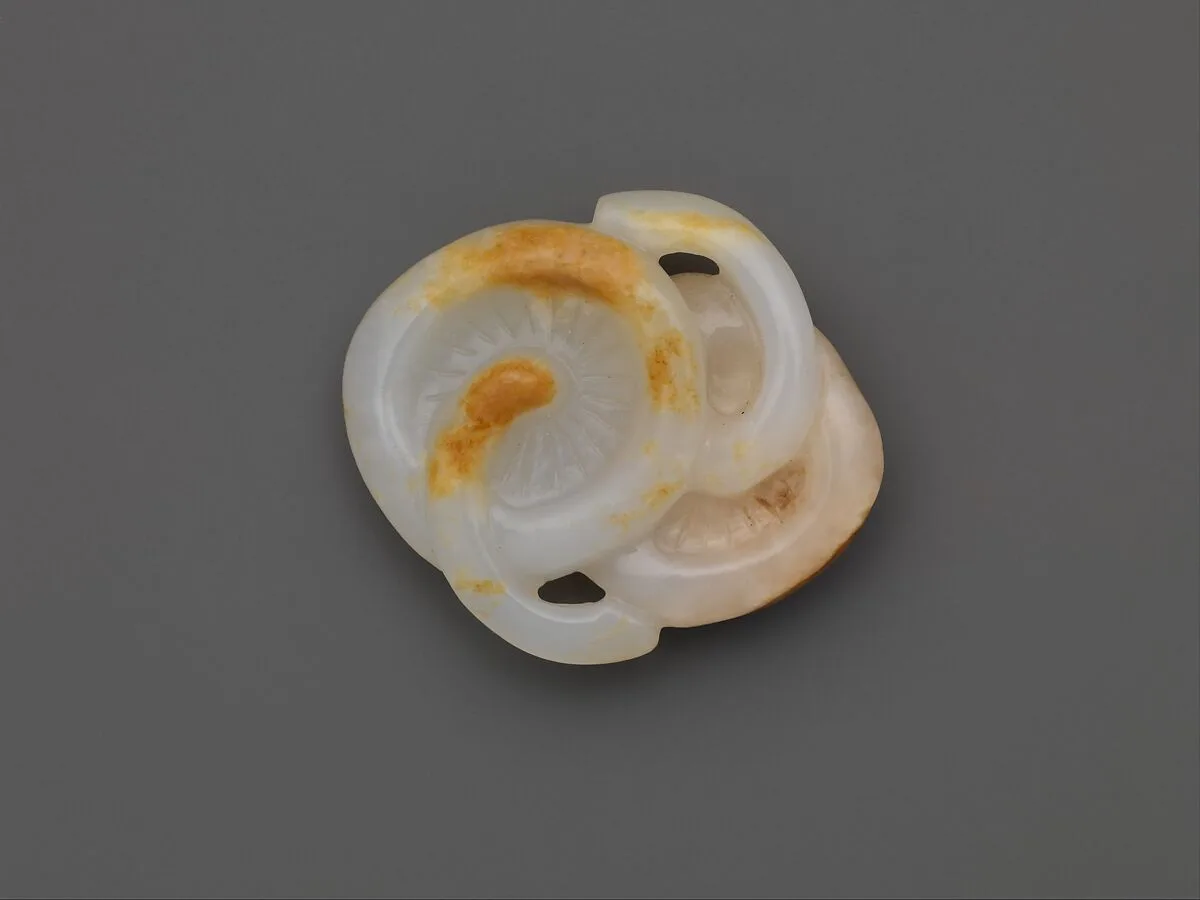 清 玉雕象生菌菇|Lingzhi mushrooms — Unknown