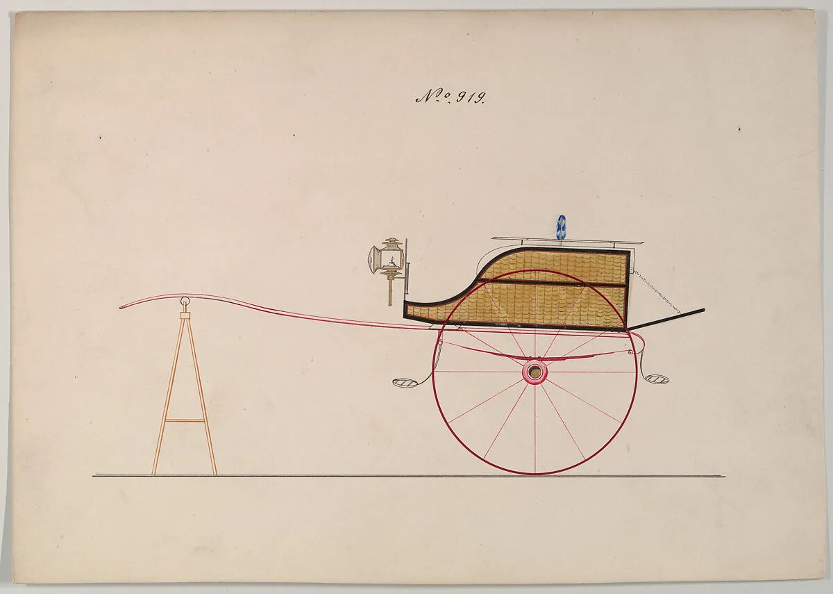 Design for Wicker Cart, no. 919 — Brewster & Co.
