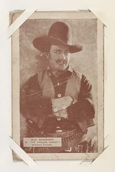 Jack Daugherty in "The Fighting Ranger" from Western Stars or Scenes Exhibit Cards series (W412) — Unknown
