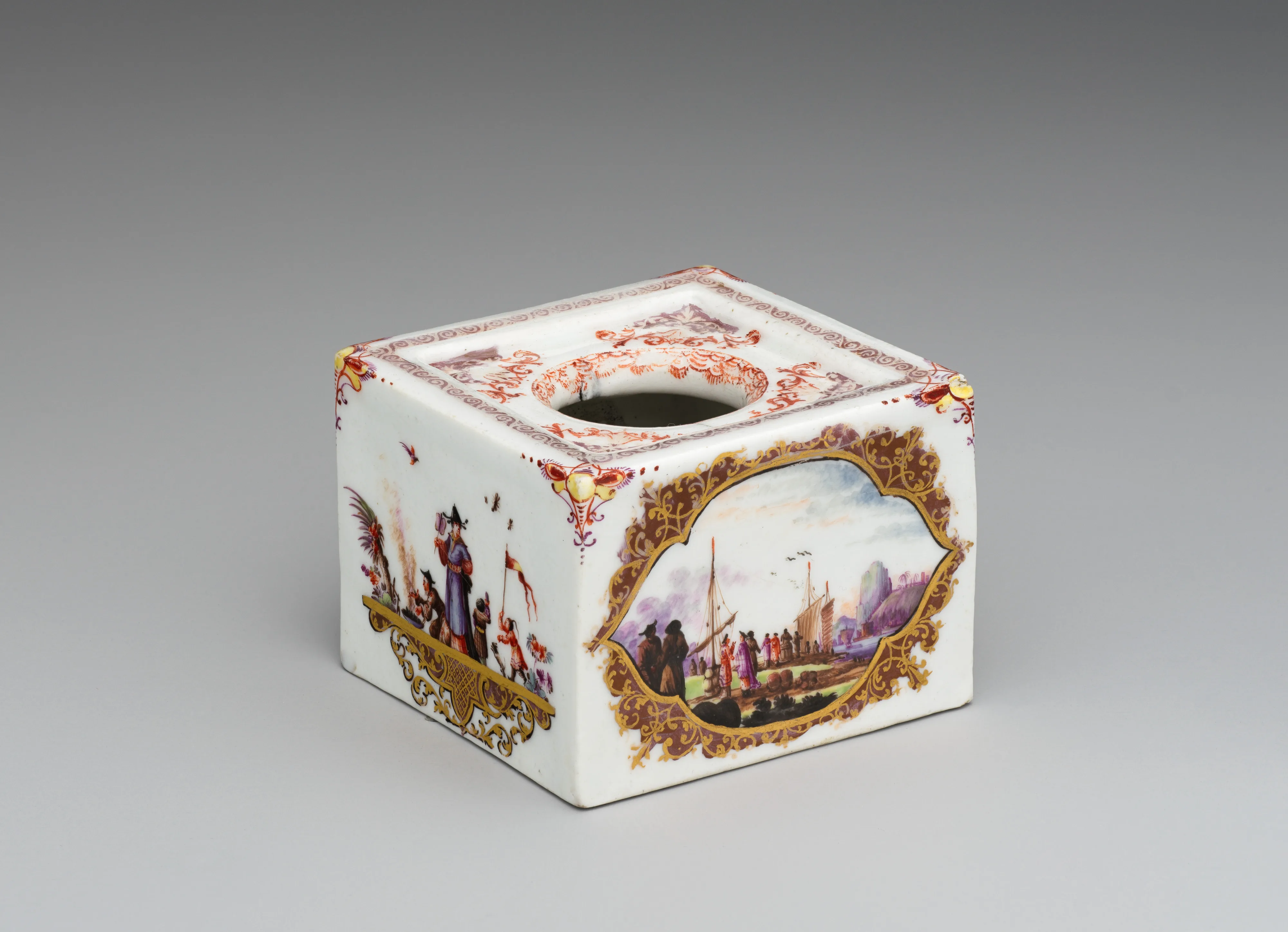 Inkwell (part of an inkstand) — Meissen Manufactory