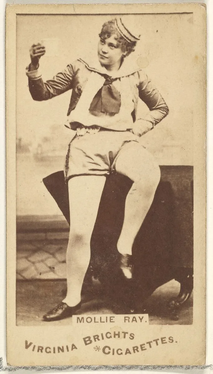 Mollie Ray, from the Actors and Actresses series (N45, Type 1) for Virginia Brights Cigarettes — Allen & Ginter