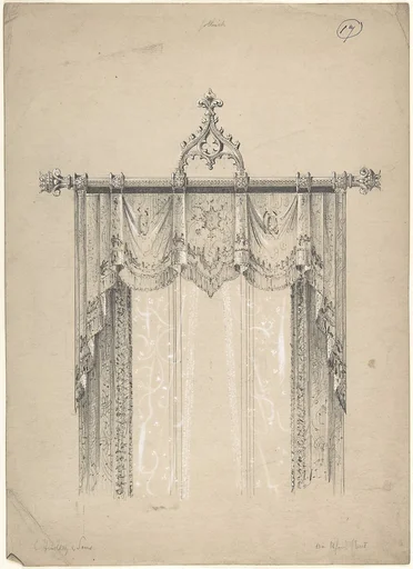 Design for Gothic Curtains and Curtain Rod