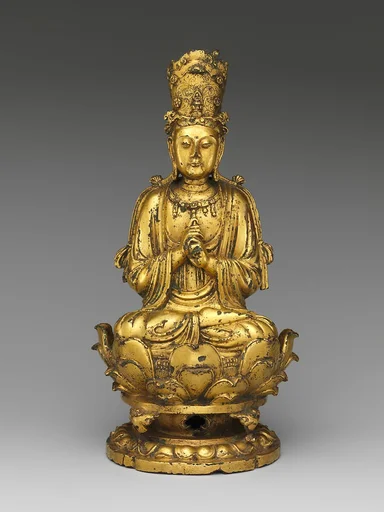 遼 鎏金青銅大日如來像|Buddha Vairocana (Dari)