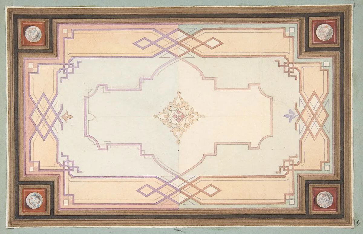 Design for a ceiling — Jules-Edmond-Charles Lachaise|Eugène-Pierre Gourdet