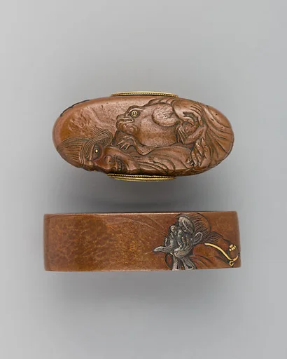 Sword-Hilt Collar and Pommel (Fuchigashira)