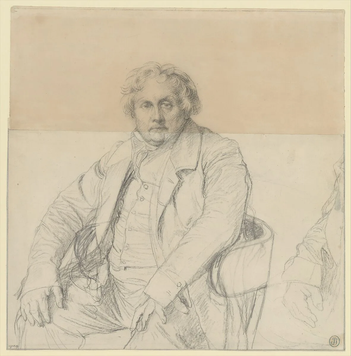 Study for the Portrait of Louis-François Bertin (1766-1841) — Jean Auguste Dominique Ingres
