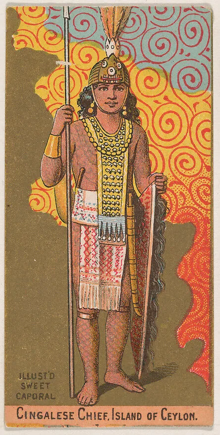 Cingalese Chief, Island of Ceylon, from the Military Series (N224) issued by Kinney Tobacco Company to promote Sweet Caporal Cigarettes — Kinney Brothers Tobacco Company